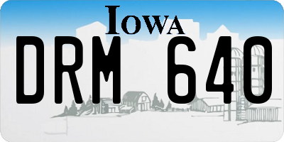 IA license plate DRM640