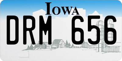 IA license plate DRM656