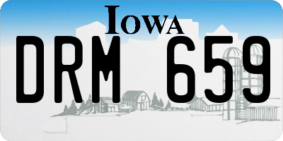 IA license plate DRM659