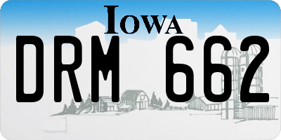 IA license plate DRM662