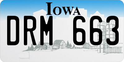 IA license plate DRM663