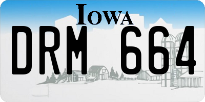 IA license plate DRM664