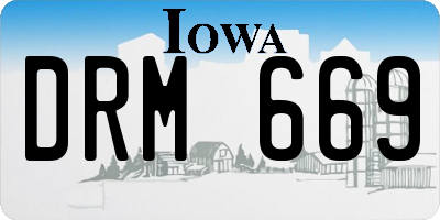 IA license plate DRM669