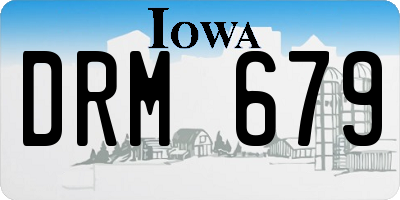 IA license plate DRM679