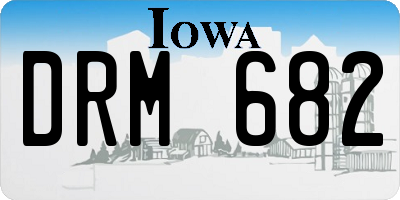 IA license plate DRM682