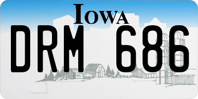 IA license plate DRM686