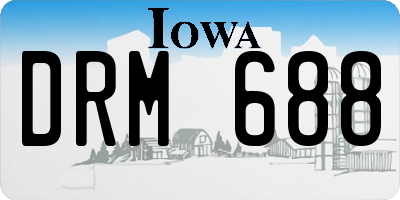 IA license plate DRM688