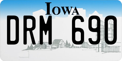 IA license plate DRM690