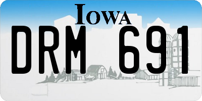 IA license plate DRM691