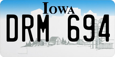 IA license plate DRM694