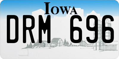 IA license plate DRM696