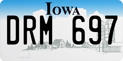 IA license plate DRM697