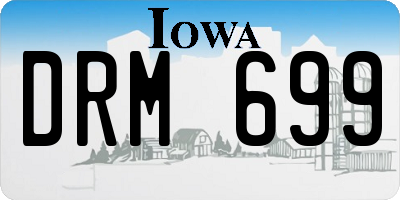 IA license plate DRM699