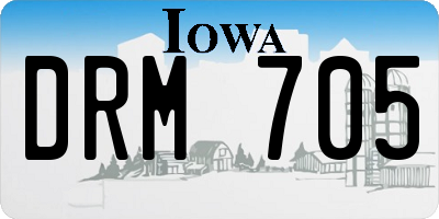 IA license plate DRM705