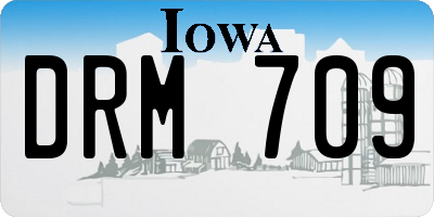 IA license plate DRM709