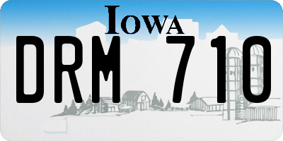 IA license plate DRM710