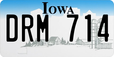 IA license plate DRM714