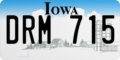 IA license plate DRM715