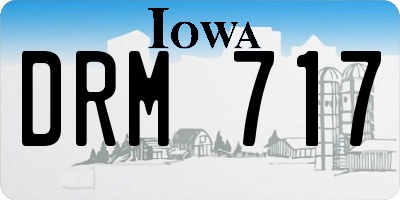 IA license plate DRM717