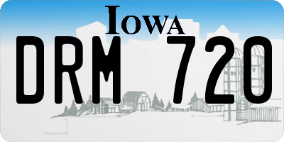 IA license plate DRM720