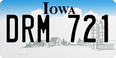 IA license plate DRM721