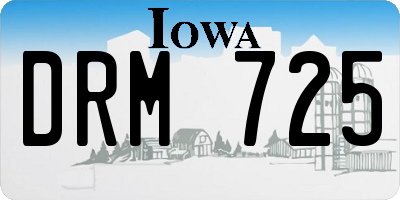 IA license plate DRM725