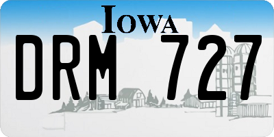 IA license plate DRM727