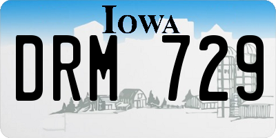 IA license plate DRM729