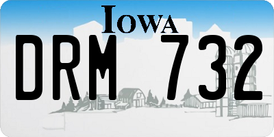 IA license plate DRM732