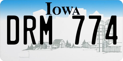 IA license plate DRM774