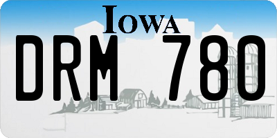 IA license plate DRM780
