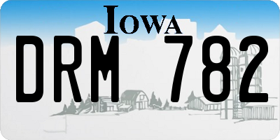 IA license plate DRM782