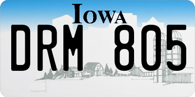 IA license plate DRM805