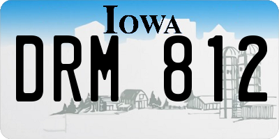 IA license plate DRM812