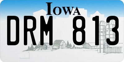 IA license plate DRM813