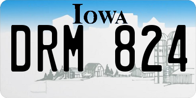 IA license plate DRM824