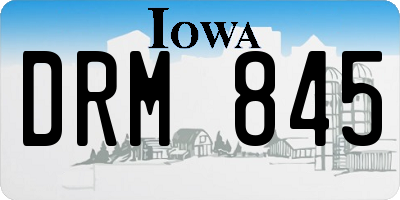 IA license plate DRM845