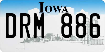 IA license plate DRM886
