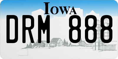 IA license plate DRM888