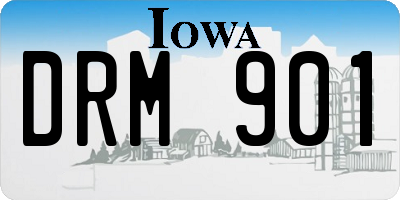 IA license plate DRM901