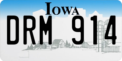 IA license plate DRM914