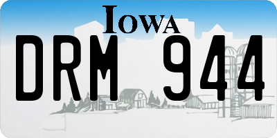 IA license plate DRM944