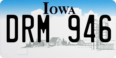 IA license plate DRM946