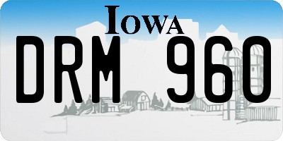 IA license plate DRM960