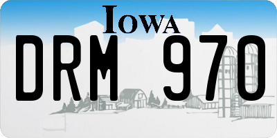 IA license plate DRM970