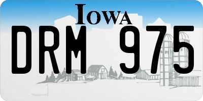 IA license plate DRM975