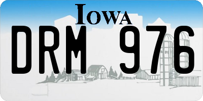 IA license plate DRM976