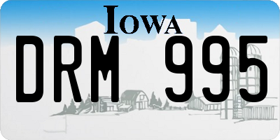 IA license plate DRM995