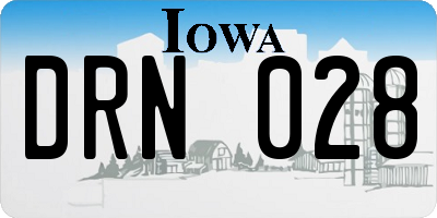 IA license plate DRN028