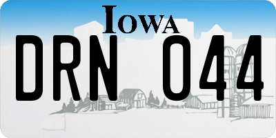 IA license plate DRN044